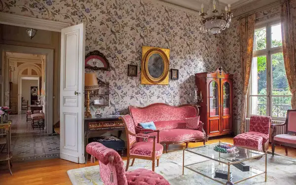 Interior of Castel in the Loire Valley in Saint-Georges-sur-Cher, France