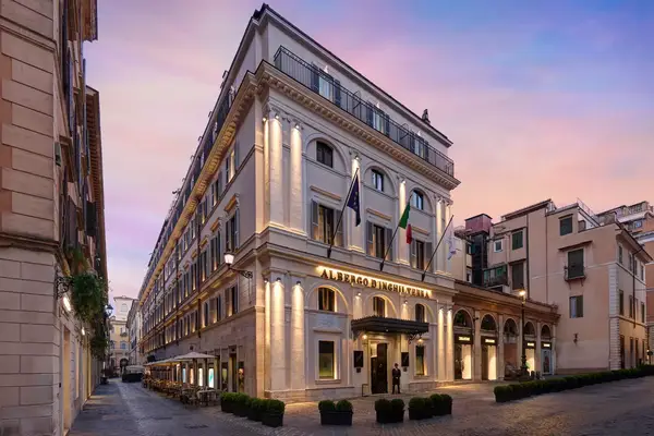 Exterior of a hotel in Rome