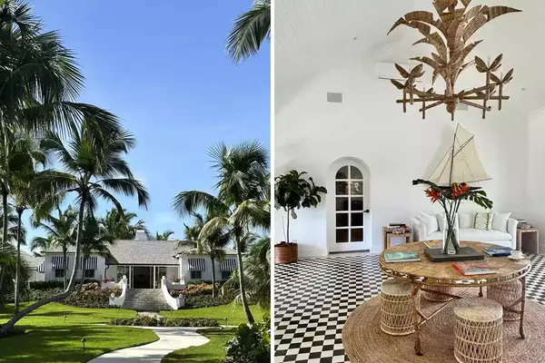 Pair of photos from The Potlatch club resort in the Bahamas