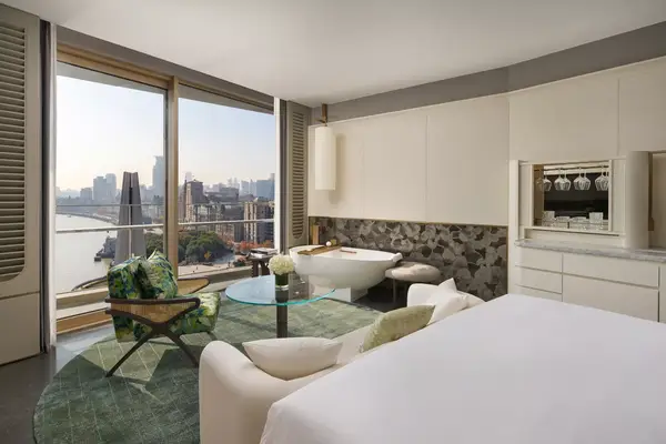 Hotel room with a view. 