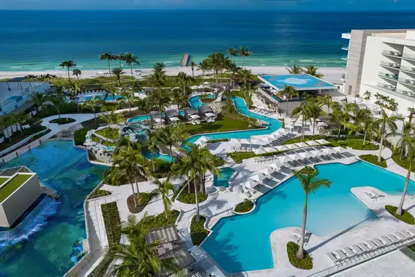 Aerial view of the pool complex at The St. Regis Longboat Key Resort