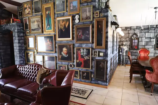 the living and dining room at the Wizarding Home-Kissimmee, Florida, United States