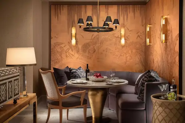 The main dining room in the Salon Suite at The Wynn