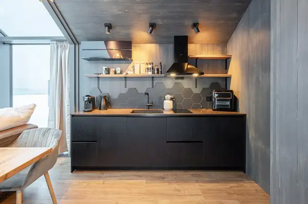 Interior of Panorama Glass Lodge in Norway 