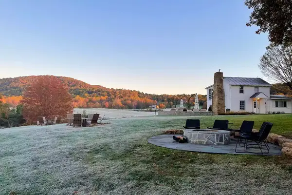 Autumn foliage seen from the lawn area of Blue Rock in Washington, Virginia 