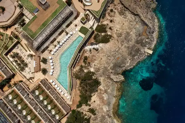 Six Senses Ibiza pool seen from above