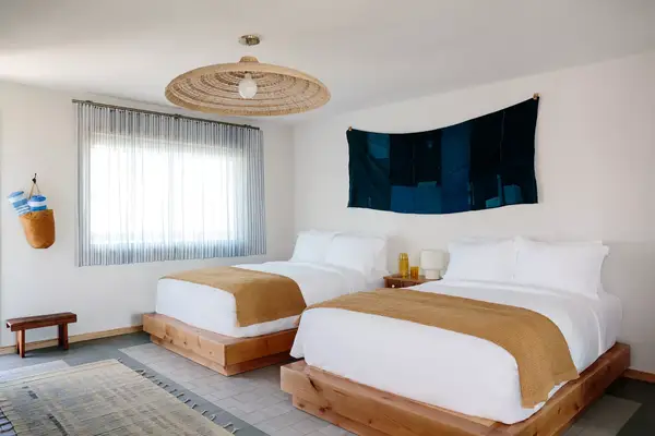 A deluxe double room at Daunt’s Albatross in Montauk