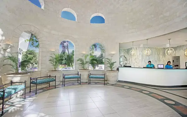 The lobby at Bougainvillea Resort in Barbados