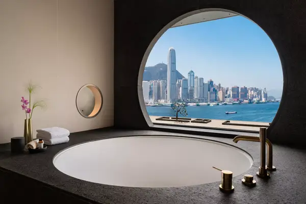 The Oasis Bath in the Corner Suite Harbourview at the Regent Hong Kong