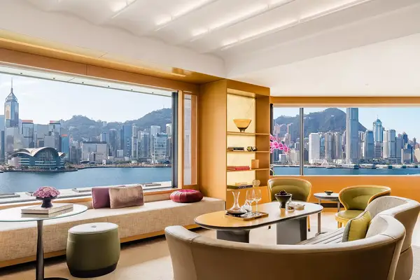The Corner Suite Harbourview Living area at the Regent Hong Kong