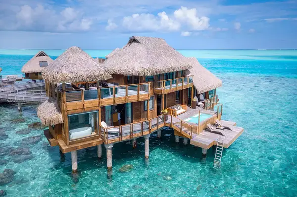 Overwater villa at Conrad Bora Bora Nui