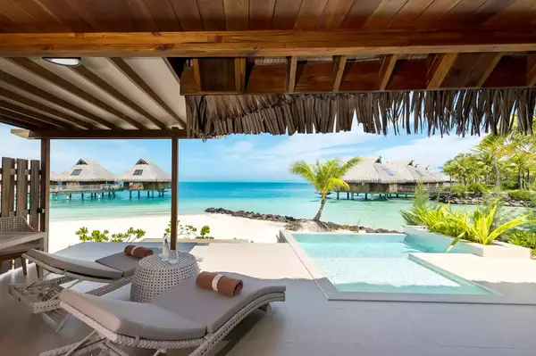 Beach villa at Conrad Bora Bora Nui