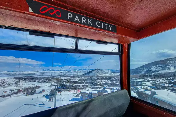 View of Park City from the ski lift