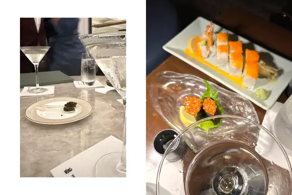 Martinis and sushi at The Ritz-Carlton Naples