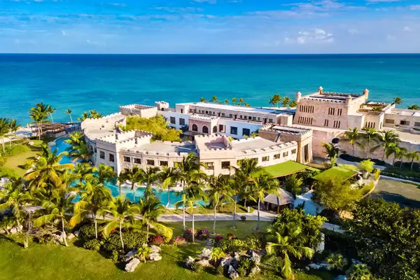 Aerial view of resort