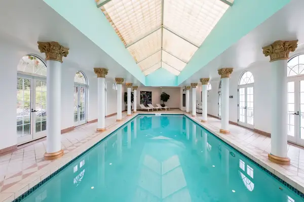 Indoor pool at an Airbnb rental