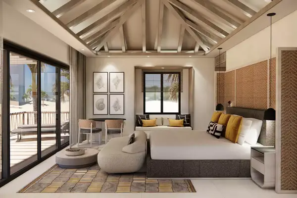 Rendering of hotel room