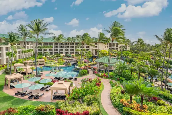 Aerial view of Grand Hyatt Kauai