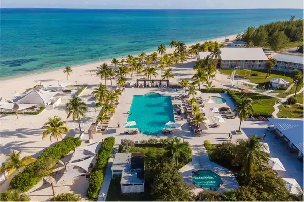 Aerial view of resort