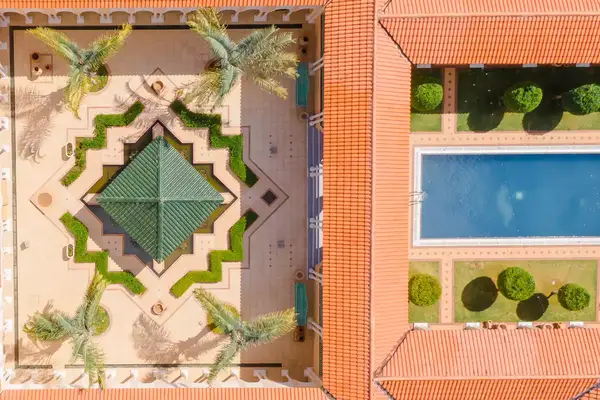 Aerial view of resort