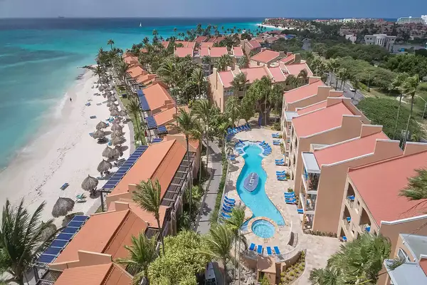 Aerial view of Divi Dutch Village