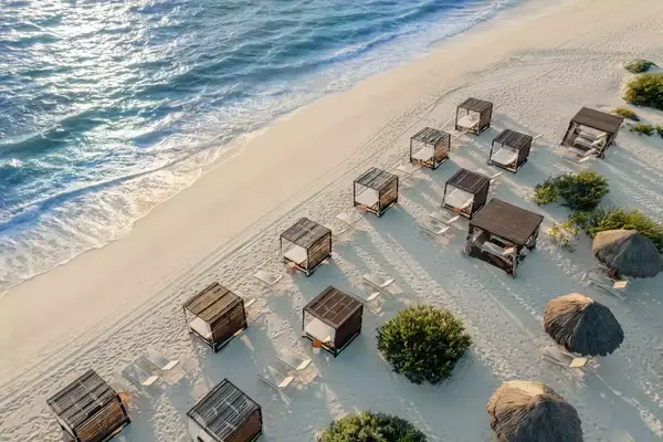Aerial of beach area at Atelier Playa Mujeres