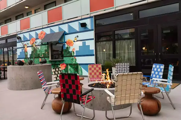 Fire pit at ARRIVE Albuquerque