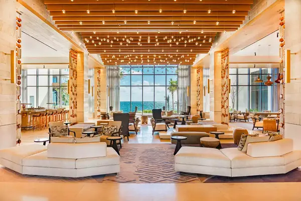 Lobby of Hilton Cancun all inclusive