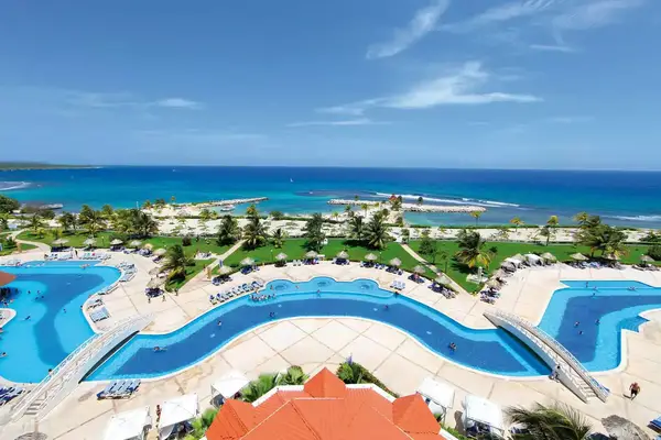 Aerial of the pools at Bahia Principe Luxury Runaway Bay