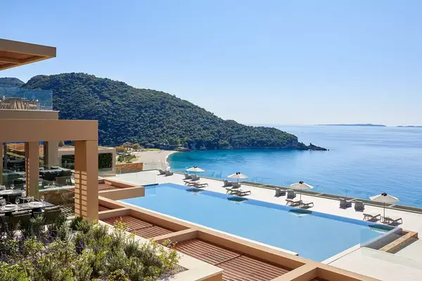 Aerial view of the pool at MarBella Elix