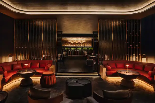 Interior of the Nine Tails Bar & Lounge at Six Senses Kyoto