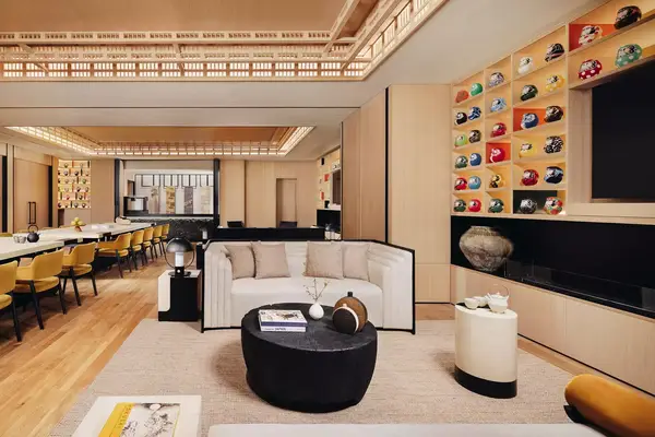 Interior of the Banquet Kyomurasaki at Six Senses Kyoto