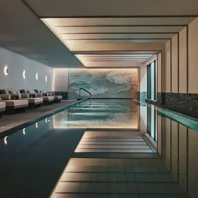 The indoor swimming pool at Six Senses Kyoto
