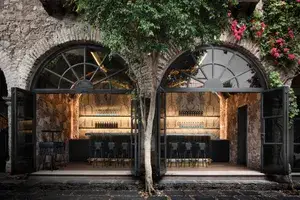 Looking into the bar of Casa Dragones