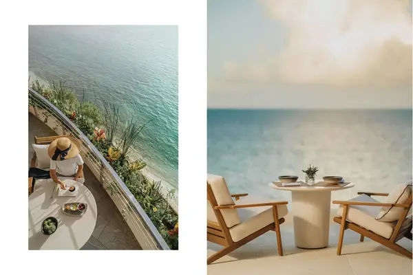 View of dining areas at the SHA Wellness Center in Mexico