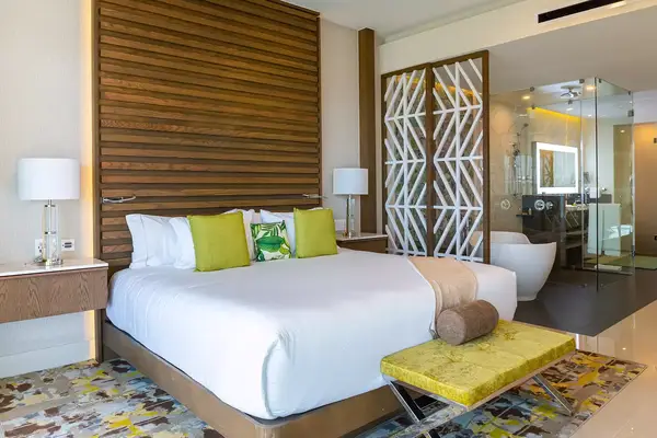 Interior of a three bedroom loft suite at Garza Blanca Cancun