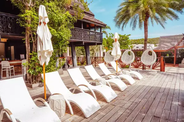 White chairs at Thai House Spa