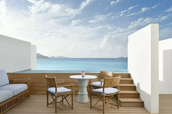 Guest room terrace at Cheval Blanc St-Barth Isle de France 