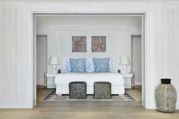 Bedroom interior at Cheval Blanc St-Barth Isle de France 