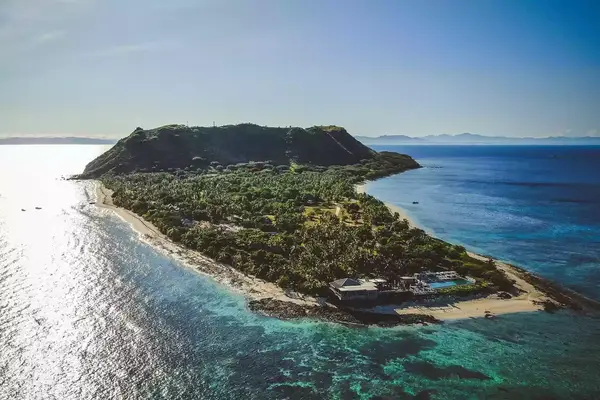Aerial view of Vomo Island
