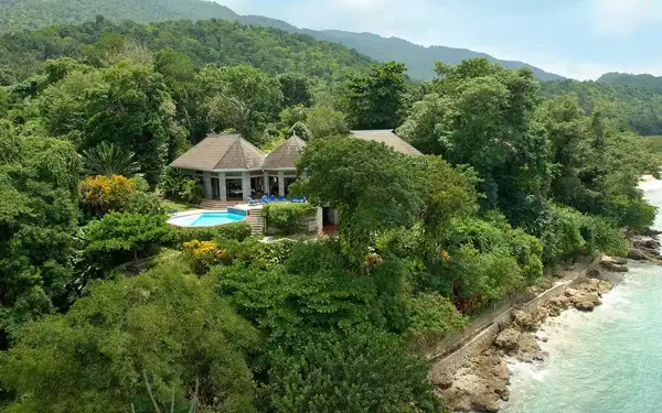Aerial View of the Hermitage villa at Bluefields Bay Villas in Jamaica