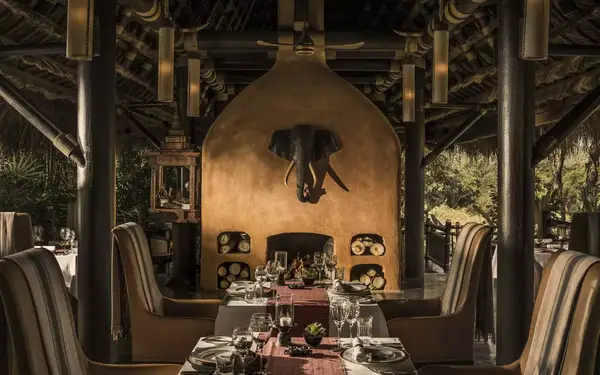 Restaurant at the Four Seasons Resort Tented Camp Golden Triangle