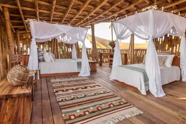 Interior and exterior of Playa Viva