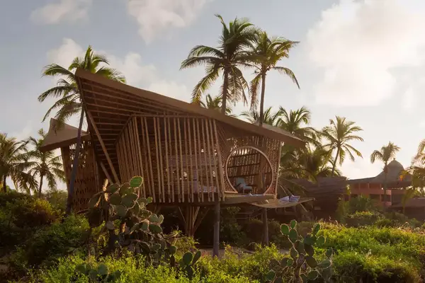 Interior and exterior of Playa Viva