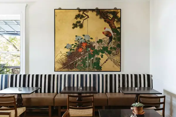 The dining room at Norumbega Inn in Maine 