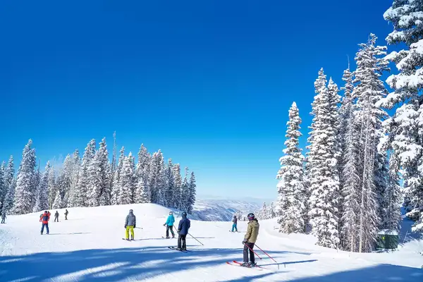 Skiers on Telluride Mt.