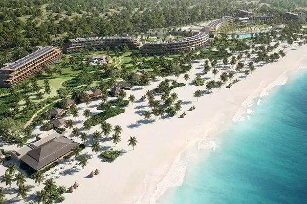 Rendering of aerial view of the future Zemi miches resort