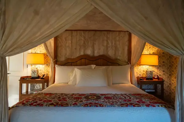 Cottage bedroom at San Ysidro Ranch