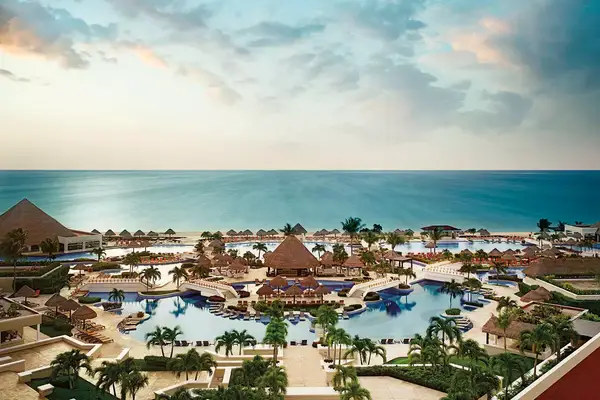 Aerial view of Moon Palace Cancun