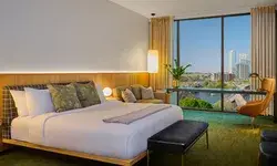 bedroom at The Loren Hotel Austin